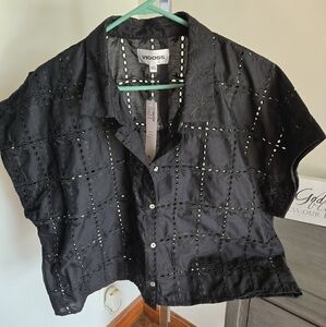 Vigoss Blouse Sz XXL Black